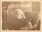 Mary Anne Rawson (nee Read) (1801-1887) pictured in her library at Wincobank Hall, c. 1886