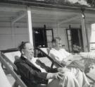 Sheffield Collegiate cricket club tour of Devon at [Plymouth cricket club], Mount Wise showing (l. to r.) J. P. Hunt and Doctor Evans