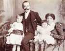 Eugene Leclere with his first wife Kate Broughton (nee Bateman) (1875 - 1902) and young children 