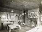 Possibly the interior of workmen's huts during the construction of the Ewden Valley reservoirs (either More Hall or Broomhead)