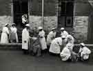 View: h00242 Patient evacuation by National Health Service Reserve (NHSR) staff, City General Hospital (latterly Northern General Hospital), c.1960