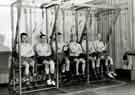 View: h00298 Miners exercising, Miners Rehabilitation Centre, Royal Infirmary Firbeck Annexe, Firbeck Hall 