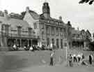 View: h00317 Miners playing basketball in front of the Hall, Miners Rehabilitation Centre, Royal Hospital Woofindin Annexe, Woofinden Hall, Whiteley Woods