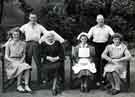 View: h00331 Staff photograph showing (second left seated) Matron, Miners Rehabilitation Centre, Royal Hospital Woofindin Annexe, Woofindin Hall, Whiteley Woods