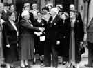 View: h00338 Lord Mayor, Alderman John William Holland JP and Lady Mayoress at the Johnson Memorial Home, No. 4 Endcliffe Crescent