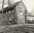 View: h00676 Northern General Hospital, Fir Vale: Rear of Goddard Hall showing the outbuildings and stables