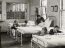 City General Hospital, (latterly the Northern General Hospital), Fir Vale: Children's Ward showing (centre) teacher