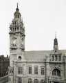 Town Hall, Pinstone Street showing (left) the tower exterior and Surrey Street