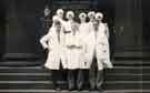 View: p00790 Medical staff on the steps of the Out Patients Department, Royal Hospital, West Street