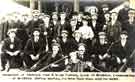 View: p01296 Members of the Sheffield Deaf and Dumb Fishing Club, at Wisbech Station waiting for their train home after a fishing match