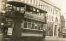 View: p01441 Tram No. 7 on Exchange Street showing (back) Brightside and Carbrook Co-operative Society Ltd., City Stores