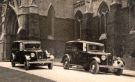 View: p01674 Cars outside St. John C. of E. Church, Fulwood Road, Ranmoor