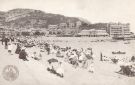 View: p01799 Advertising postcard for the London and North Western Railway (LNER) showing beach at Llandudno, North Wales