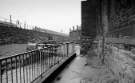 Footpath and footbridge on River Sheaf, Heeley, [1970s]