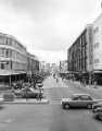 The Moor from Furnival Gate showing (right) Debenhams, department store, and, rear, Lansdowne flats, c.1970s