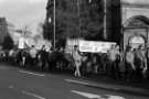 Right to Work march passing the Town Hall, Pinstone Street, 1970s