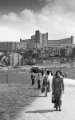 Park Square roundabout showing (left) Broad Street and (back) Bard Street Flats and Hyde Park Flats, 1970s