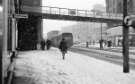 Snow on Haymarket looking towards Fitzalan Square, 1970s