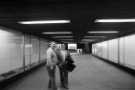 Underpass on Arundel Gate showing display cabinets on both sides