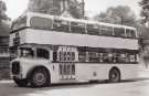 Sheffield Transport Department bus. Fleet No. 525 on route 101 Pond Street to Gleadless Townend via Ridgeway Road