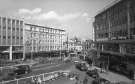 High Street looking towards Haymarket showing (right) No. 50 Bunker and Pratley Ltd. and No. 48 Wm. Hobson and Sons, tailors and (left) Nos. 51 - 57 Peter Robinson Ltd. and Nos. 59 - 65 C and A modes Ltd., department store