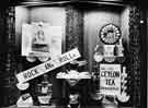 View: s45995 Window display for Ceylon tea, rock cakes and bread rolls in Brightside and Carbrook Co-operative Society store 