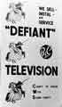 View: s46017 'Defiant Television'. In store advertising poster, Brightside and Carbrook Cooperative Society, c.1950 - 1963