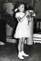 View: s46063 Marie Fawbert, aged 8, playing the trumpet