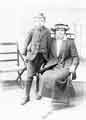 View: s46101 K. Denman and his mother pictured in a studio in Blackpool, Lancashire, c.1922