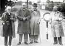 View: s46210 Arnold Laver (second left), timber merchant, with unidentified group at the Polish frontier