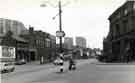 View: s46326 Sheaf Street at the junction of (right) Pond Hill looking towards Sheffield Midland railway station