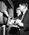 View: s46460 Librarian, Philip Colehan (left) and Philip Hardy of Joseph Rodgers and Sons Ltd., Commerce and Technology Library, Central Library, Surrey Street