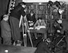 View: s46528 Filming the libraries film 'Books in Hand' in the Commerce and Technology Library, Central Library, Surrey Street