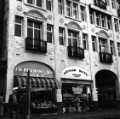 View: s46547 White Building offices, Fitzalan Square showing shops (l. to r.) No. 12 J. W. Bradshaw and Son (Sheffield) Ltd., fruiterers and No. 10 Fitzalan Bakery 