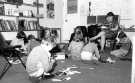 View: s46631 Children's activity, Central Children's Library, Central Library, Surrey Street showing (right) library assistant Elaine Jones