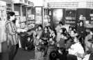 View: s46649 Ghazula Munir, english teacher talks to a group, Central Children's Library, Central Library, Surrey Street