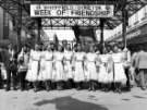 View: s46689 Visiting dance group celebrating the Sheffield / Donetsk Week of Friendship, Moor Bandstand, The Moor, c.1985