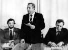 View: s46699 Sheffield visit to Donetsk [Ukraine, USSR] showing (1st left) Councillor David Blunkett