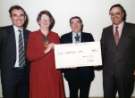 View: s46782 Cheque presentation by probably Samuel Webster, brewers showing (2nd left) Councillor Peter Price, (3rd left) Councillor Dorothy Walton JP and (4th right) Mr James Walton