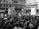 View: s46797 Anti-ratecapping demonstration outside the Town Hall, Pinstone Street