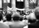 View: s46803 Health Service protest demonstration outside the City Hall, Barkers Pool