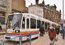 View: sypte00117 Supertram No. 118 at Fitzalan Square / Ponds Forge Supertram stop, Commercial Street 