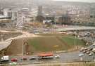 South Yorkshire Passenger Transport Executive (SYPTE). Construction of Supertram on Park Square looking towards (centre) the Canal Basin