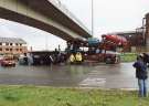 South Yorkshire Transport Executive (SYPTE). Road traffic accident below the Supertram bridge on Park Square