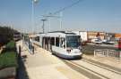 South Yorkshire Passenger Transport Executive (SYPTE). Supertram No. 9 at the Manor Top stop, Ridgeway Road