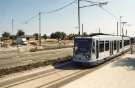 South Yorkshire Passenger Transport Executive (SYPTE). Supertram No. 9 at the Manor Top stop, Ridgeway Road