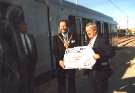 South Yorkshire Passenger Transport Executive (SYPTE). Lord Mayor, Councillor Ian Saunders receiving a cheque from SYPTE for the Mosborough community