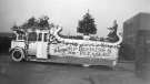 Decorated Christmas float (Santa's sleigh) at Doncaster