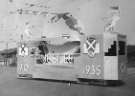 Tram car decorated to celebrate the Silver Jubilee of King George V