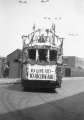 Decorated tram car